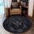 Hawaii Kanaka Turtle Hibiscus Polynesian Round Carpet - Anthea Style Gray - AH - Polynesian Pride