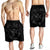 Hawaii Kanaka Turtle Hibiscus Polynesian Men's Shorts - Anthea Style Gray - AH - Polynesian Pride