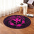 Hawaii Kanaka Turtle Hibiscus Polynesian Round Carpet - Anthea Style Pink - AH - Polynesian Pride