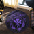 Hawaii Kanaka Turtle Hibiscus Polynesian Round Carpet - Anthea Style Purple - AH - Polynesian Pride