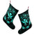 Hawaii Kanaka Turtle Hibiscus Polynesian Christmas Stocking - Anthea Style Turquoise - AH - Polynesian Pride