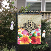 Hawaii Manta Ray Tropical Hibiscus Plumeria Polynesian Flag - AH - Polynesian Pride