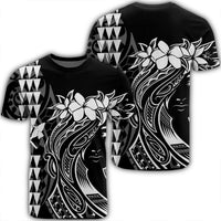 Hawaii Map Kanaka Polynesian Hula Girl T Shirt J5R Unisex Black - Polynesian Pride