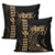 Hawaii Map Kanaka Polynesian Hula Girl Pillow Covers Gold - AH - J5C - Polynesian Pride