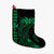 Hawaii Map Kanaka Polynesian Hula Girl Christmas Stocking Green - AH - J5R Christmas Stocking 26 X 42 cm Black - Polynesian Pride