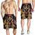 Hawaii Map Kanaka Two Men Holding Flag Men's Shorts Gold - AH - Polynesian Pride