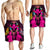 Hawaii Map Kanaka Two Men Holding Flag Men's Shorts Pink - AH - Polynesian Pride