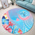 Hawaii Map Sweet Dream Kanaka Polynesian Hibiscus Round Carpet - AH - Polynesian Pride