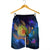 Hawaii Map Turtle Galaxy Men's Shorts - AH - Blue - Polynesian Pride