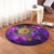 Hawaii Map Turtle Galaxy Round Carpet - AH - Purple - Polynesian Pride