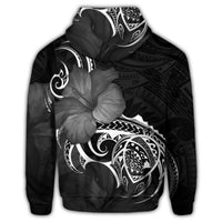 Hawaii Map Turtle Hibiscus Divise Polynesian Zip Hoodie - Polynesian Pride