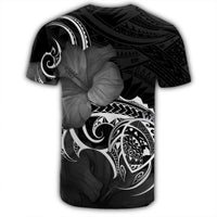 Hawaii Map Turtle Hibiscus Divise Polynesian T Shirt - Polynesian Pride