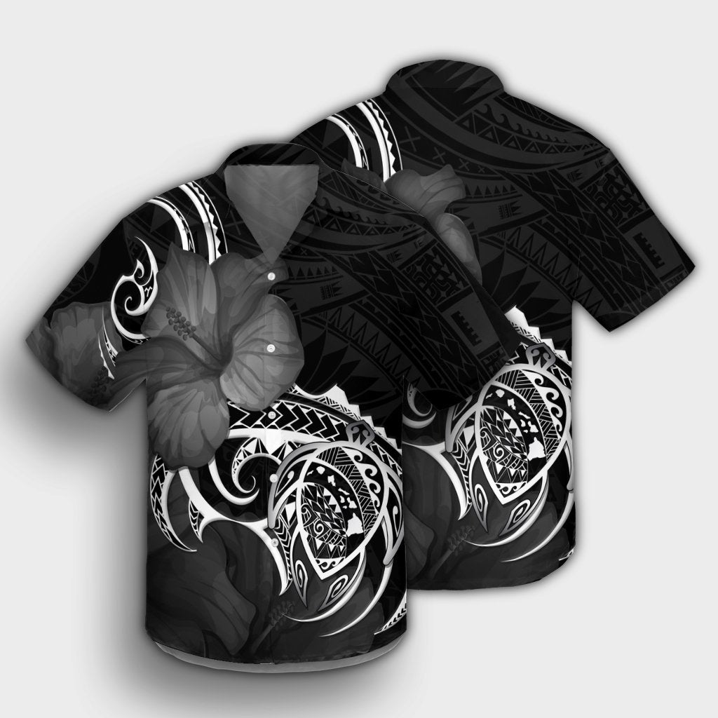 Hawaii Map Turtle Hibiscus Divise Polynesian Hawaiian Shirt - AH - Polynesian Pride