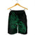 Hawaii Map Turtle Hibiscus Divise Polynesian Men's Shorts Green - AH - Polynesian Pride