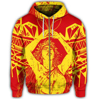 Hawaii Mauna Kea Pele Polynesian Zip Hoodie - Polynesian Pride