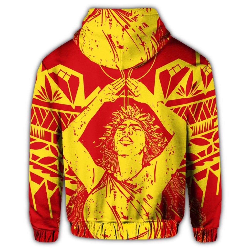 Hawaii Mauna Kea Pele Polynesian Zip Hoodie - Polynesian Pride