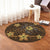 Hawaii Mix Polynesian Turtle Plumeria Round Carpet - AH - Nick Style - Brown - Polynesian Pride