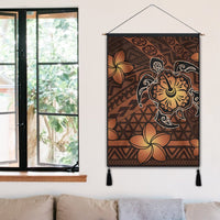 Hawaii Mix Polynesian Turtle Plumeria Hanging Poster - AH - Nick Style - Orange - Polynesian Pride