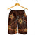 Hawaii Mix Polynesian Turtle Plumeria Men's Shorts - AH - Nick Style - Orange - Polynesian Pride