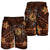 Hawaii Mix Polynesian Turtle Plumeria Men's Shorts - AH - Nick Style - Orange - Polynesian Pride