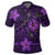 Hawaii Mix Polynesian Turtle Plumeria Polo Shirt Nick Style Purple - Polynesian Pride