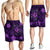 Hawaii Mix Polynesian Turtle Plumeria Men's Shorts - AH - Nick Style - Purple - Polynesian Pride