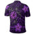 Hawaii Mix Polynesian Turtle Plumeria Polo Shirt Nick Style Purple - Polynesian Pride