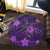 Hawaii Mix Polynesian Turtle Plumeria Round Carpet - AH - Nick Style - Purple - Polynesian Pride