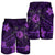 Hawaii Mix Polynesian Turtle Plumeria Men's Shorts - AH - Nick Style - Purple - Polynesian Pride