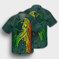 Hawaii Monstera Kalo Hula Girl Kanaka Maoli Hawaiian Shirt - AH - Polynesian Pride