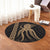 Hawaii Octopus KaKau Polynesian Round Carpet - Gold - AH - Polynesian Pride