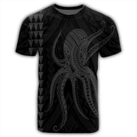 Hawaii Octopus KaKau Polynesian T Shirt Gray - Polynesian Pride