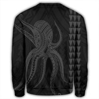 Hawaii Octopus KaKau Polynesian Sweatshirt - Gray - AH - Polynesian Pride