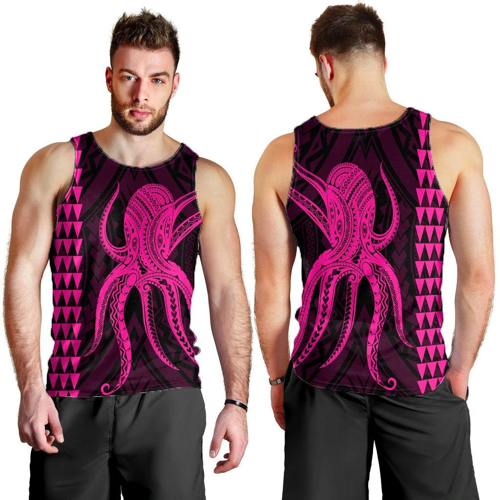 Hawaii Octopus KaKau Polynesian Tank Top - Pink - AH - Polynesian Pride