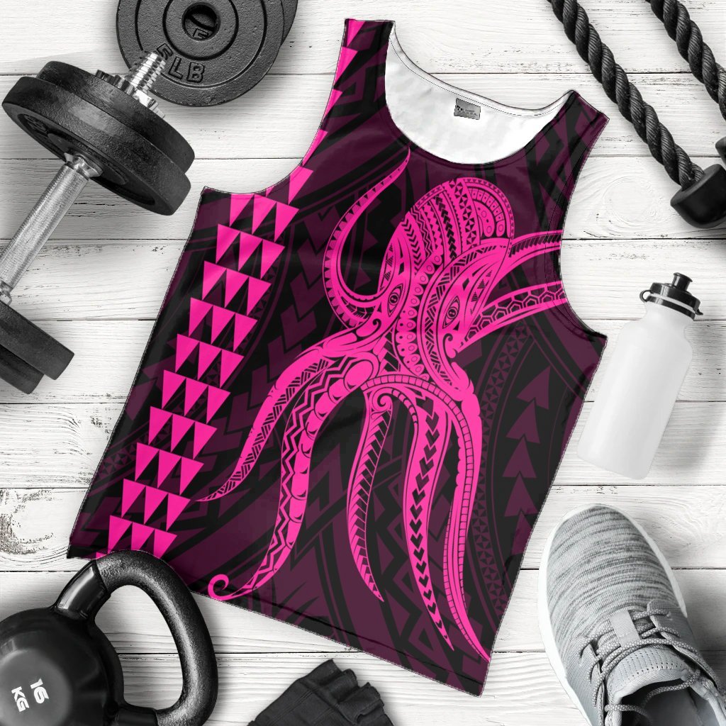 Hawaii Octopus KaKau Polynesian Tank Top - Pink - AH - Polynesian Pride