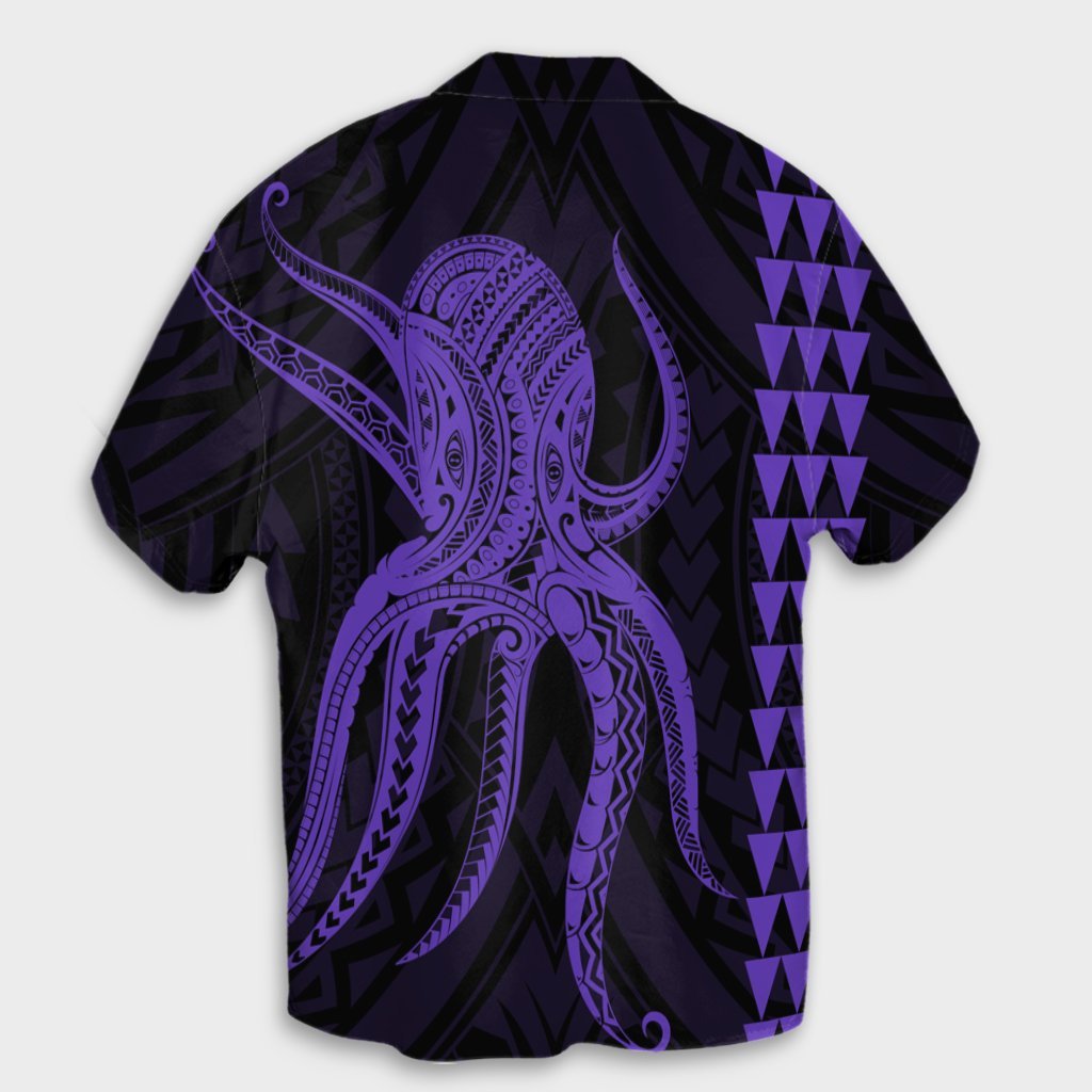 Hawaii Octopus KaKau Polynesian Hawaiian Shirt - Purple - AH - Polynesian Pride