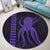 Hawaii Octopus KaKau Polynesian Round Carpet - Purple - AH - Polynesian Pride