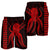 Hawaii Octopus KaKau Polynesian Men's Shorts - Red - AH - Polynesian Pride