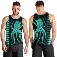 Hawaii Octopus KaKau Polynesian Tank Top - Turquoise - AH - Polynesian Pride