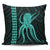 Hawaii Octopus KaKau Polynesian Pillow Covers - Turquoise - AH Pillow Covers Black - Polynesian Pride