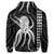 Hawaiian Octopus KaKau Polynesian Hoodie White - Polynesian Pride
