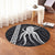 Hawaii Octopus KaKau Polynesian Round Carpet - White - AH - Polynesian Pride