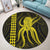 Hawaii Octopus KaKau Polynesian Round Carpet - Yellow - AH - Polynesian Pride