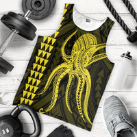 Hawaii Octopus KaKau Polynesian Tank Top - Yellow - AH - Polynesian Pride