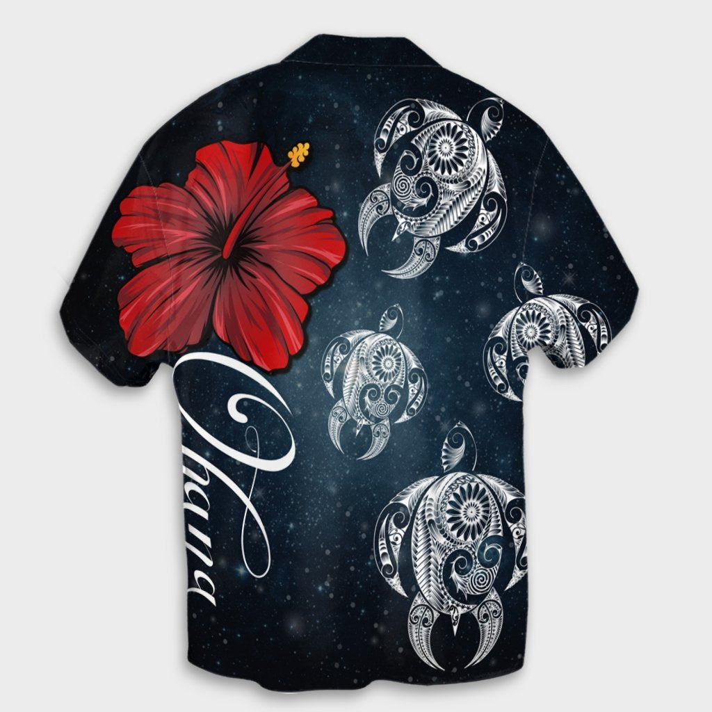 Hawaii Ohana Turtle Hibiscus Galaxy Hawaiian Shirt - AH - Polynesian Pride