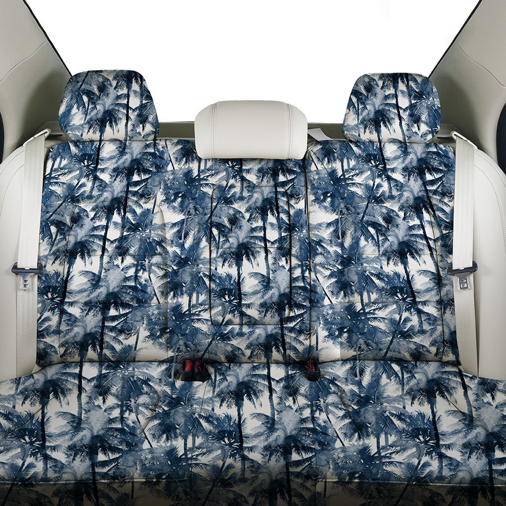 Hawaii Palm Trees And Tropical Branches Back Seat Cover - Polynesian Pride