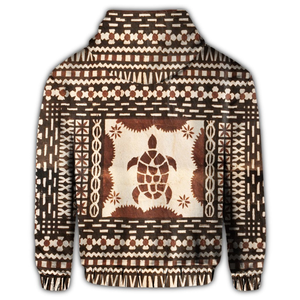 Hawaii Pattern Simple Turtle Zip Hoodie - Polynesian Pride