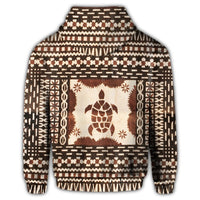 Hawaii Pattern Simple Turtle Zip Hoodie - Polynesian Pride