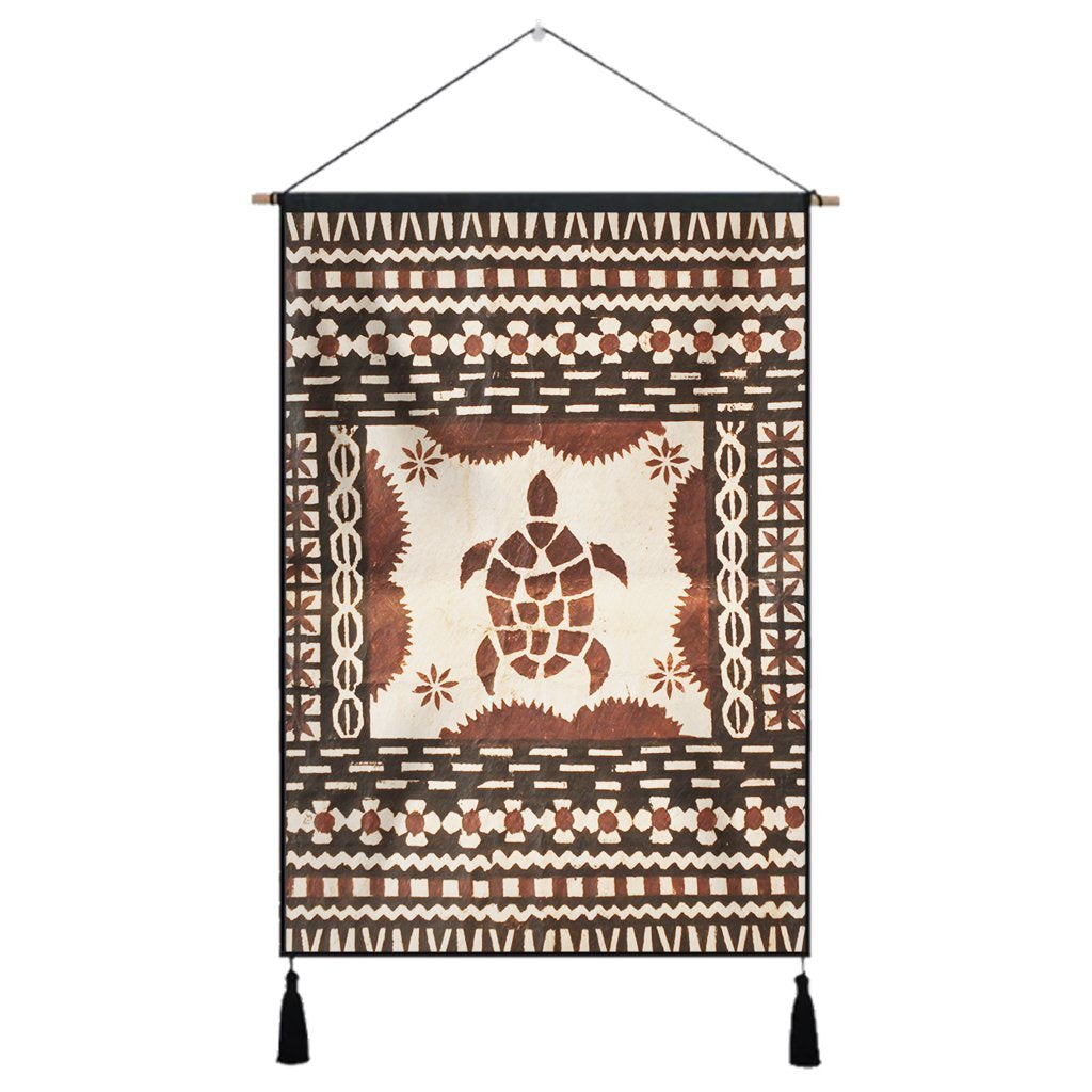 Hawaii Pattern Simple Turtle Hanging Poster - AH Hanging Poster Cotton And Linen - Polynesian Pride