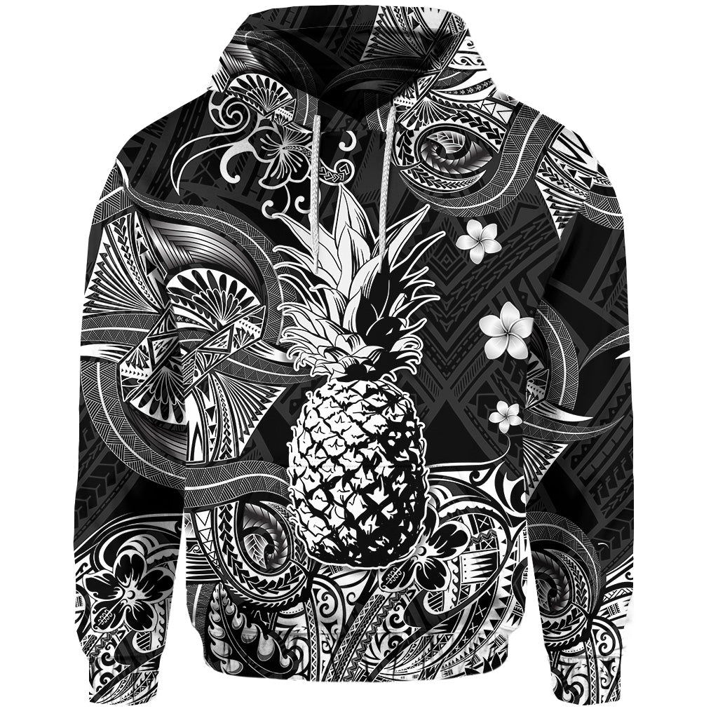 Custom Hawaii Pineapple Polynesian Hoodie Unique Style Black LT8 - Polynesian Pride